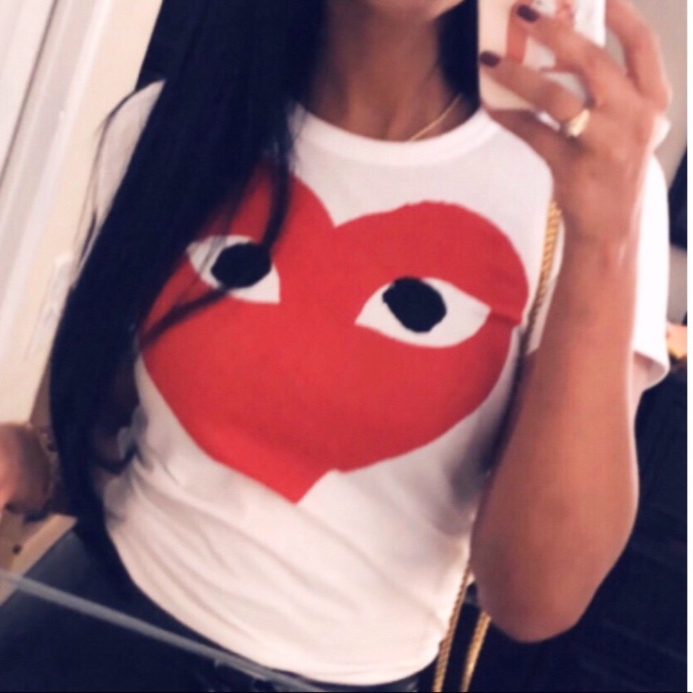 Comme Des Garçons PLAY red big heart t-shirt SM